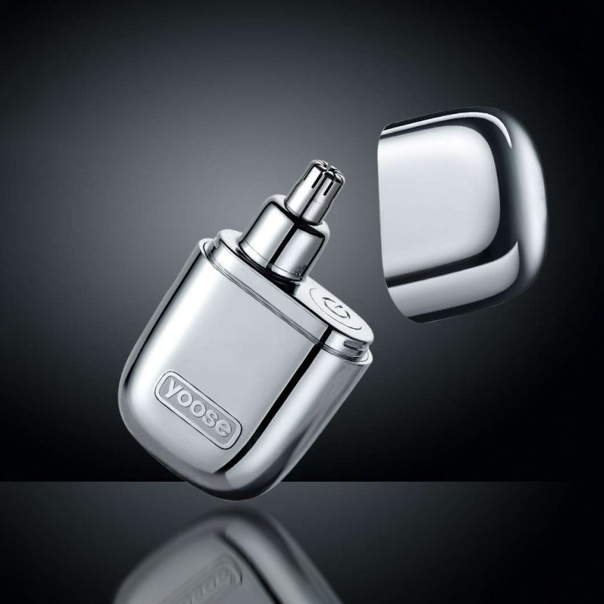 YOOSE Nose Hair Trimmer, Alloy Nose Trimmer for Men and Women, Silver