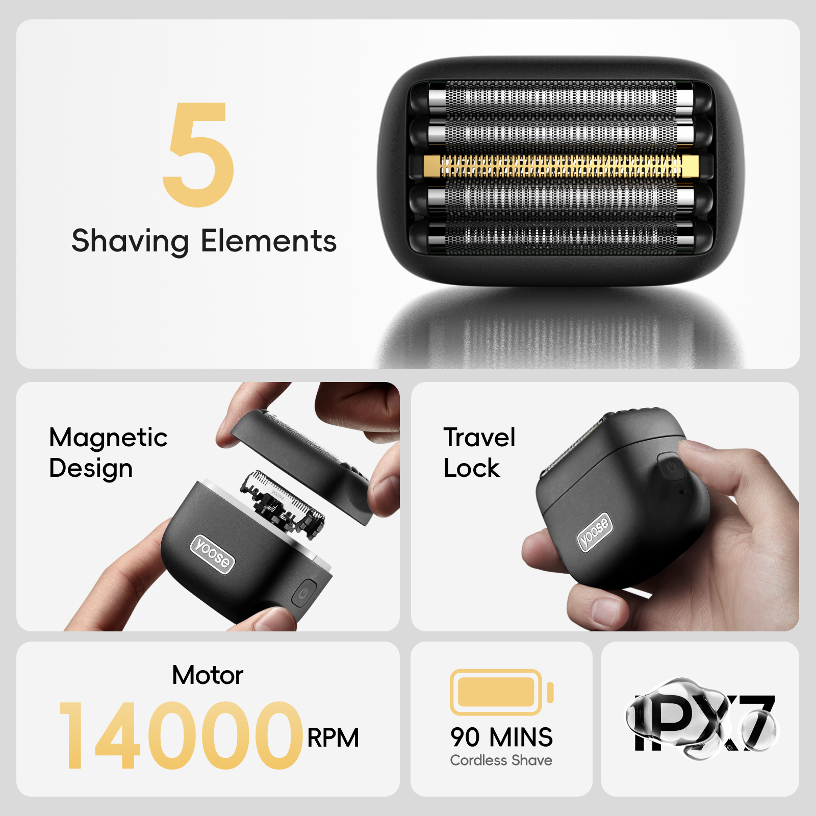 YOOSE MINI 5 portable foil shaver